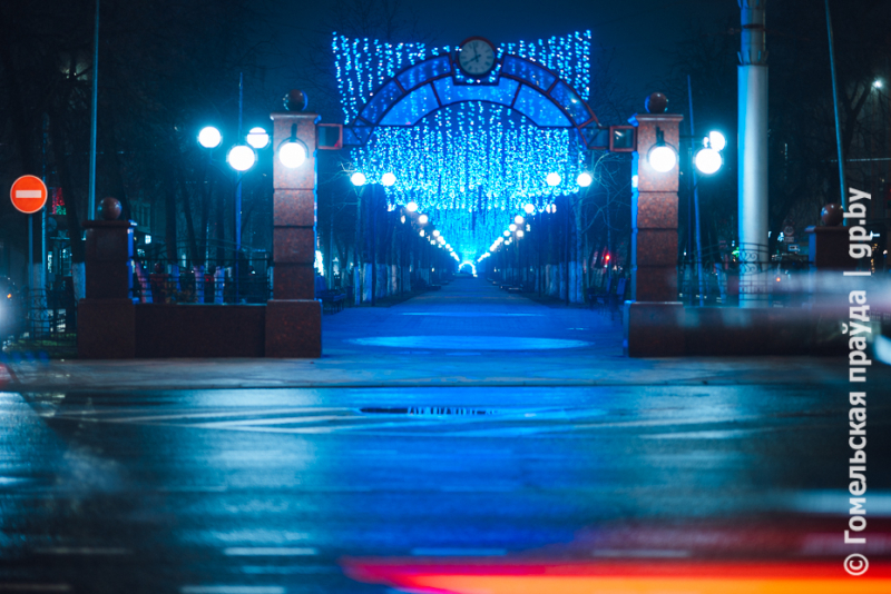 Фоторепортаж: иллюминация в городе над Сожем