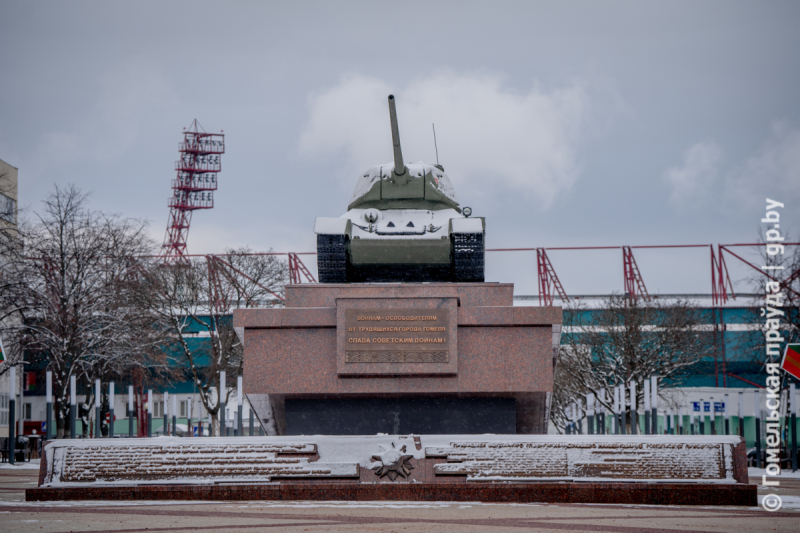 Фотофакт. В Гомеле выпал снег 