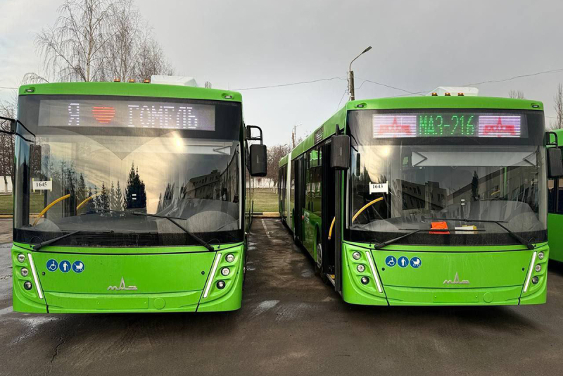 Пять новых автобусов МАЗ пополнили автопарки Гомеля